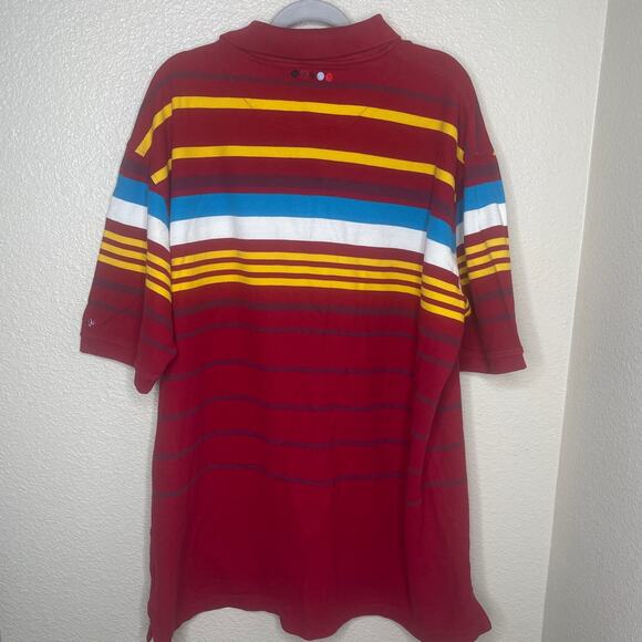 Coogi Mens 100% Cotton Multicolored Striped Polo Size XL*** - Picture 4 of 4
